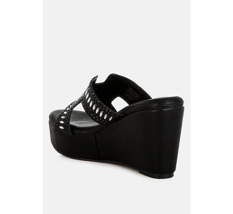 Marnier Diamante & Rhinestone Detail Cut-Out Sandals
