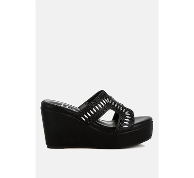 Marnier Diamante & Rhinestone Detail Cut-Out Sandals