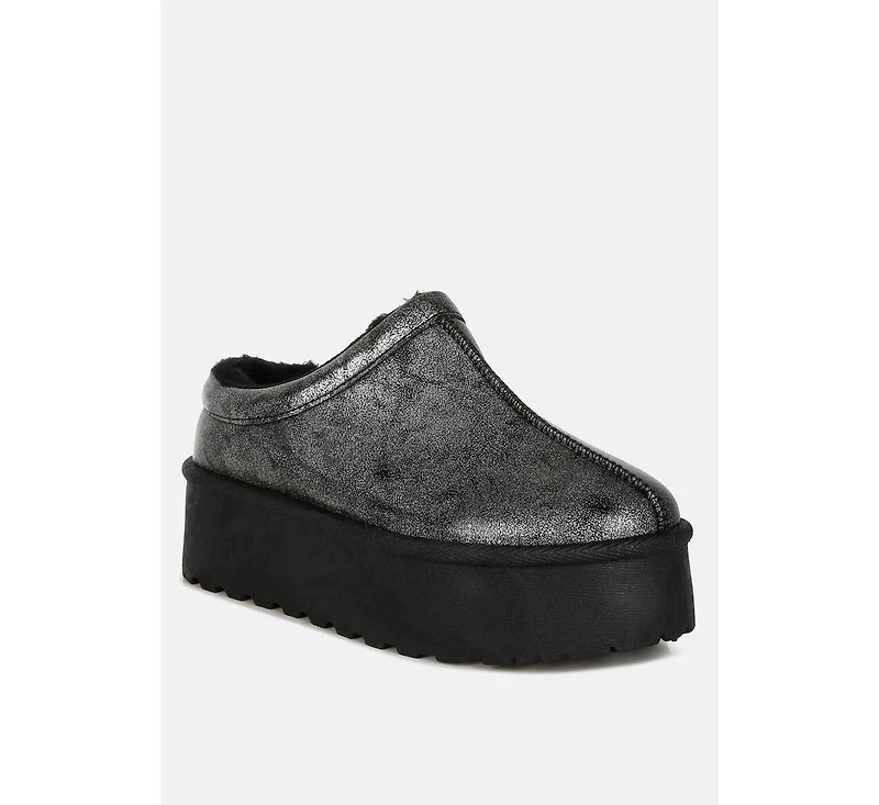 Lottys Faux Leather Platform Classic Slip-On