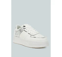 London Rag Scouts Metallic Paneling Platform Sneakers