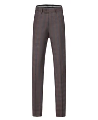 Gino Vitale Men's 2-Piece Double Breasted Checked Plaid Slim Fit Suit