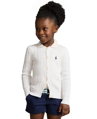 Polo Ralph Lauren Toddler and Little Girls Cable-Knit Cotton Cardigan