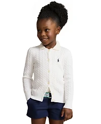 Polo Ralph Lauren Toddler and Little Girls Cable-Knit Cotton Cardigan