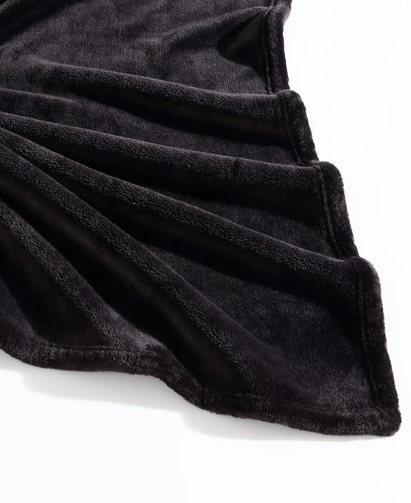 Eddie Bauer Solid Ultra Lux Plush Reversible Throw, 60" X 50"