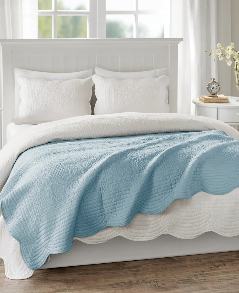 Madison Park Tuscany Scalloped-Edge Throw, 60" x 72"