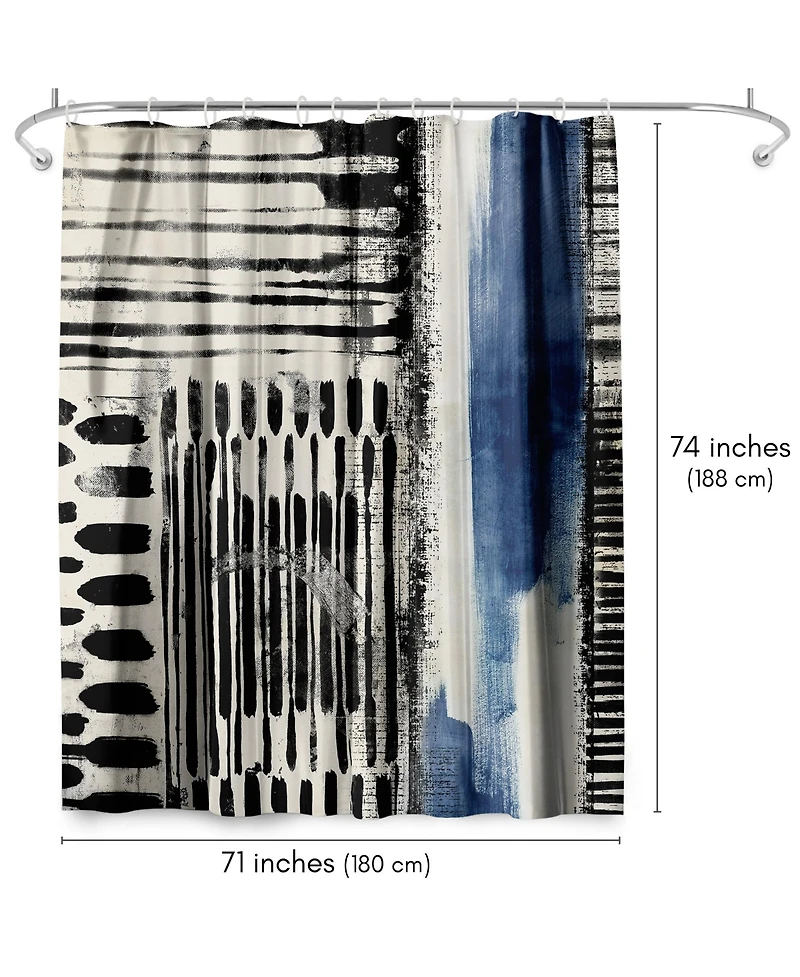 Abstract Shower Curtain No Borders Shower Curtain by Pi Creative Art