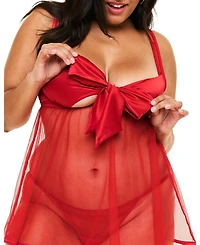 Adore Me Plus Bessima Babydoll & G-String Set Lingerie