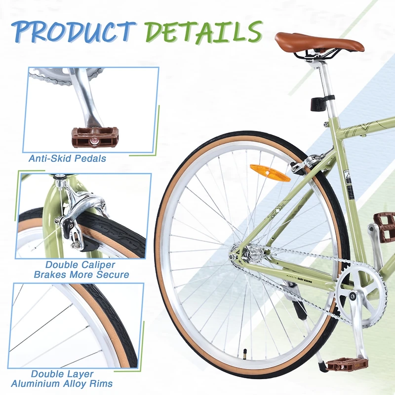 Streamdale Single Speed Retro 700C City Bike
