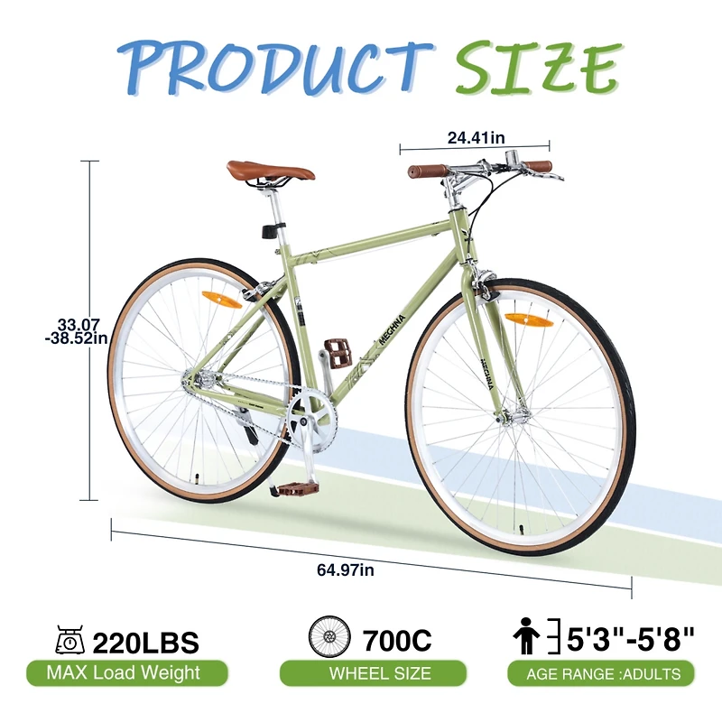 Streamdale Single Speed Retro 700C City Bike