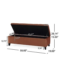 Streamdale Luxurious Velvet Ottoman with Lift-Top Storage and Button-Tufted Style