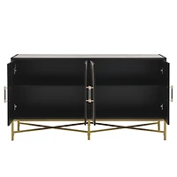 Streamdale Metal & Wood Sideboard with Cross-Leg Design
