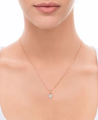 TruMiracle Diamond 18" Pendant Necklace (1/2 ct. t.w.) 14k White, Yellow, or Rose Gold