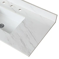 Streamdale 43" Marble Vanity Top with Sink and Backsplash
