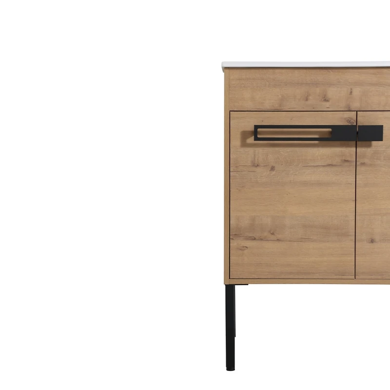 24 Inch Freestanding Bathroom Vanity or Floating is Optional Conversion.2418-00324IMO-1(Kd-Packing) Only Including Cabine