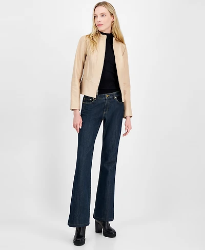 Michael Michael Kors Women's Zip-Front Leather Jacket