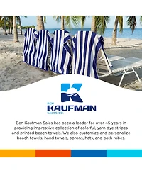 Ben Kaufman Striped Towel - Absorbent, 100% Cotton Towels - Oversized Towels for Beach Essentials - Quick-Dry Swimming Towels