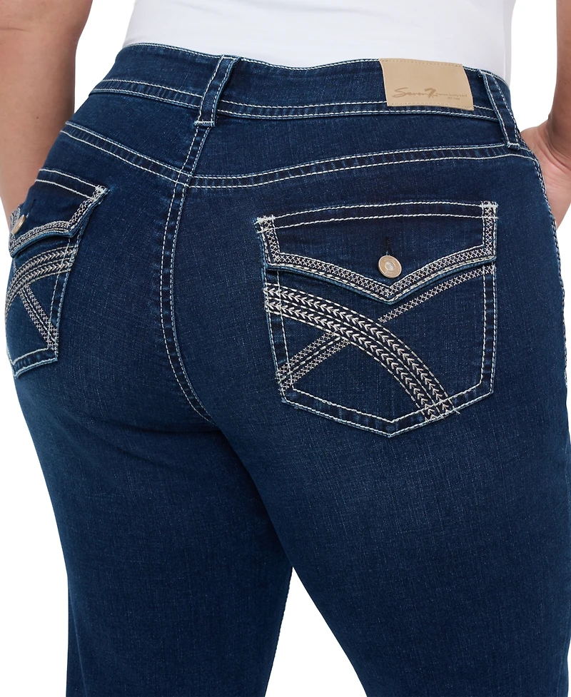 Seven7 Plus Starlette Boot Mid Rise Jeans