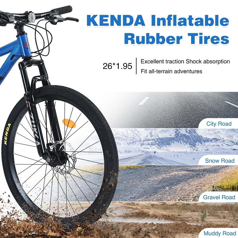 Streamdale Furniture 26" Mountain Bike w/ Suspension Fork & Kenda Tires