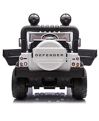 Streamdale Furniture Licensed 2015 Land Rover Defender 90,24V Kids Ride On Xxl Car W/Parents Control,2wd, Four-wheel suspension, Bluetooth, MP3,Music,
