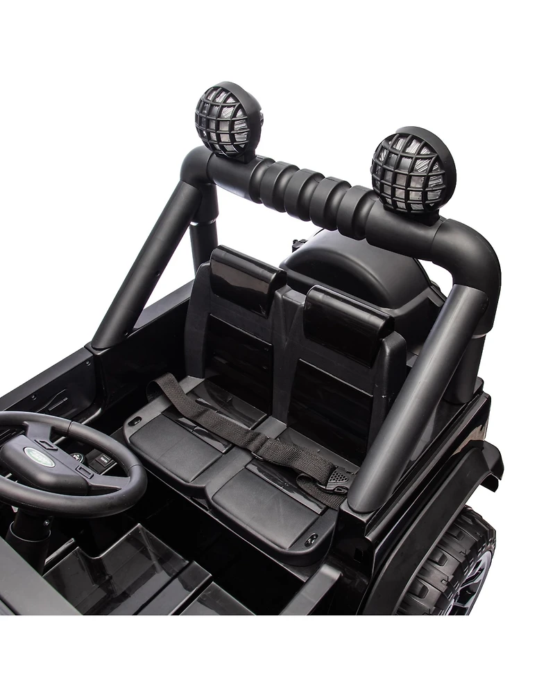 Streamdale Furniture Licensed 2015 Land Rover Defender 90,24V Kids Ride On Xxl Car W/Parents Control,2wd, Four-wheel suspension, Bluetooth, MP3,Music,