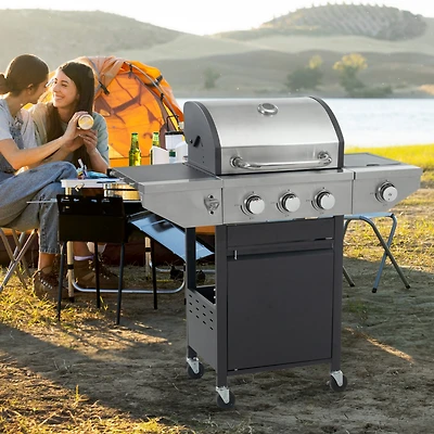 Streamdale 3-Burner Propane Gas Grill with Side Burner