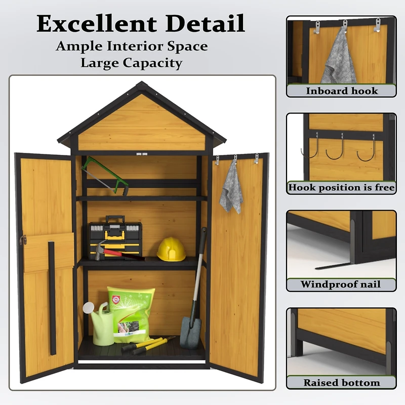 Streamdale Outdoor Weatherproof Storage Shed, 69