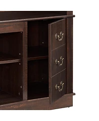 Streamdale Furniture Vintage drawer Traditional Tv Media Stand Farmhouse Rustic Entertainment Console for Tv Up to 65" with Open and Closed Storage Sp