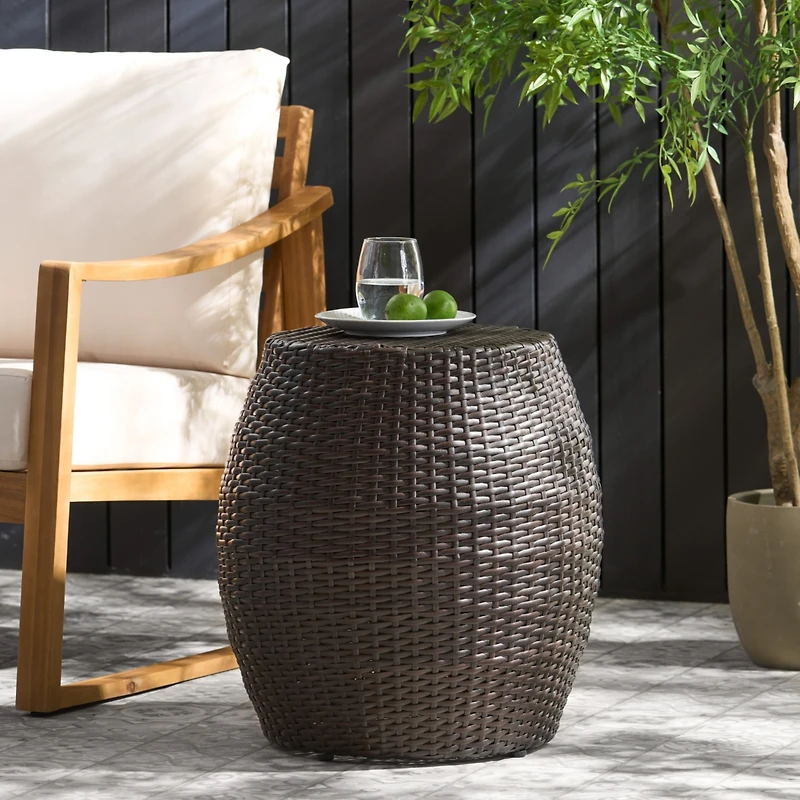 Streamdale Outdoor Wicker 14.00" Patio Side Table