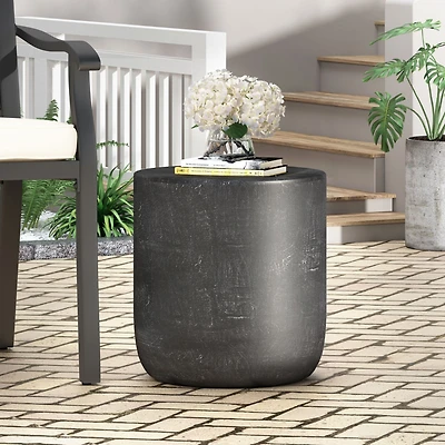 Streamdale Modern Concrete Side Table Durable, Waterproof, Assembled
