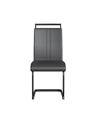 Streamdale Modern Pu Faux Leather Upholstered Dining Chairs (Grey, Set of 2)