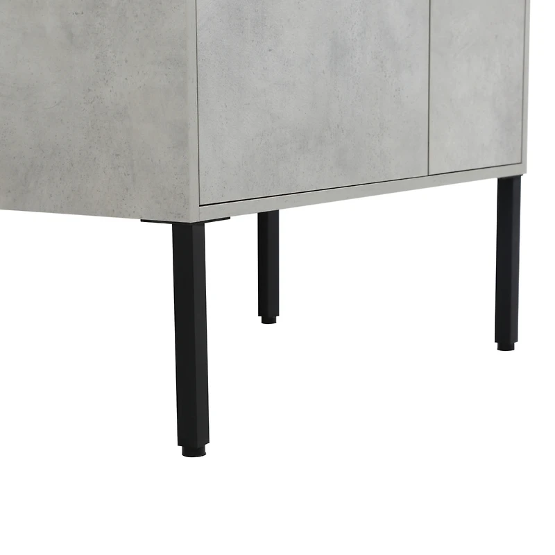 30 Inch Bathroom Vanity, Freestanding Bathroom Vanity or Floating is Optional Conversion, 3018-00330CG-1(Kd-Packing)-Excluding Sink