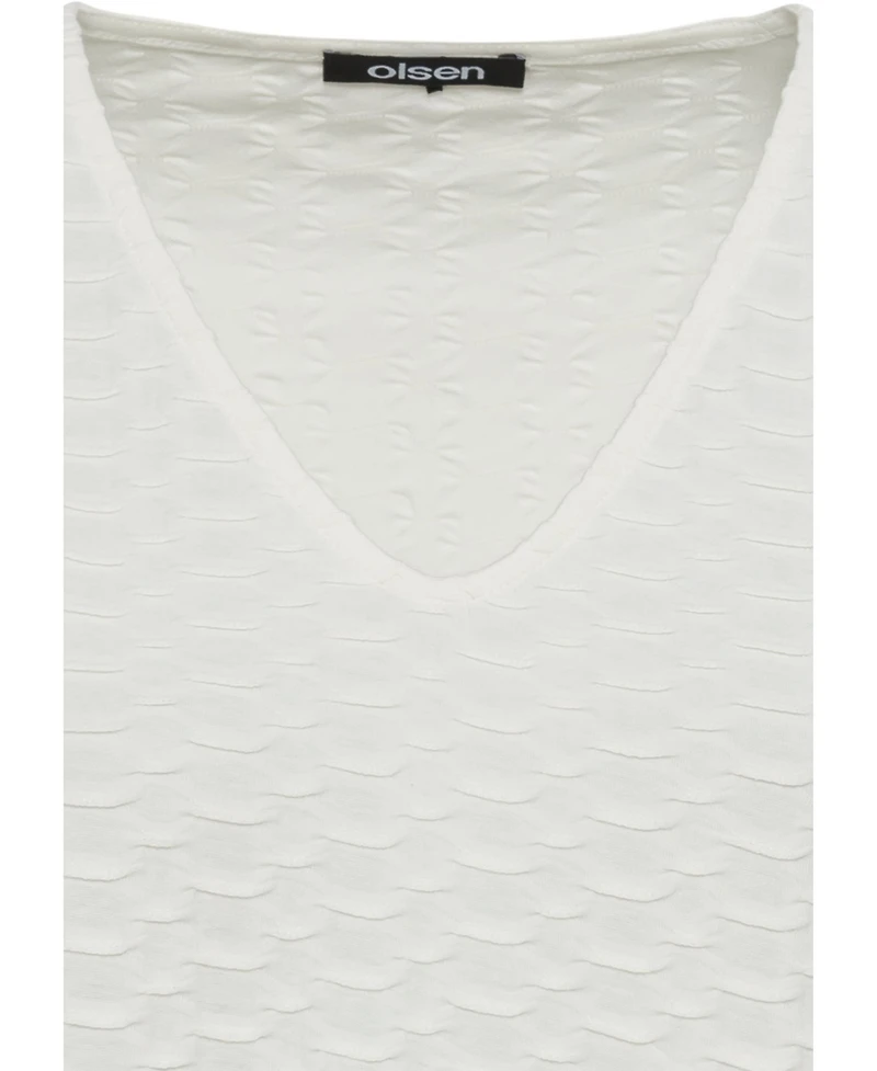 Olsen Women's Textured V-Neck T-Shirt