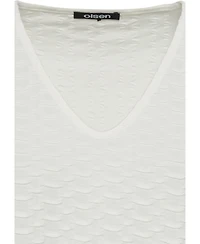 Olsen Women's Textured V-Neck T-Shirt