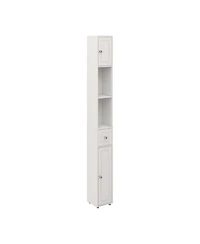 Streamdale 71" Slim Bathroom Cabinet with Drawer & Shelves-White