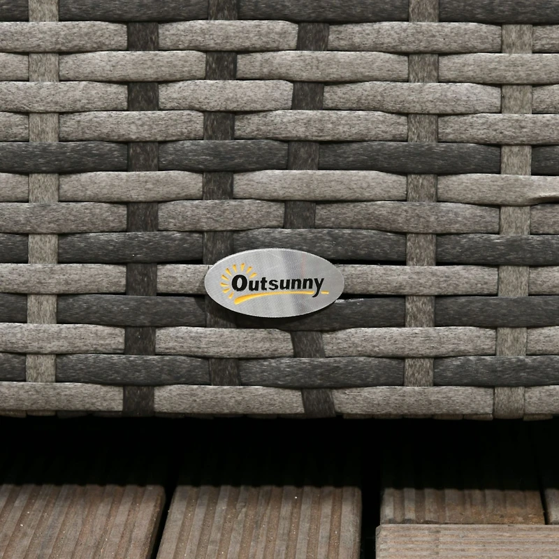 113 Gallon Deck Box, Rattan Outdoor Storage Box, Waterproof Storage Container for Indoor, Patio Furniture Cushions, Pool Supplies, Garden Tools, Dark