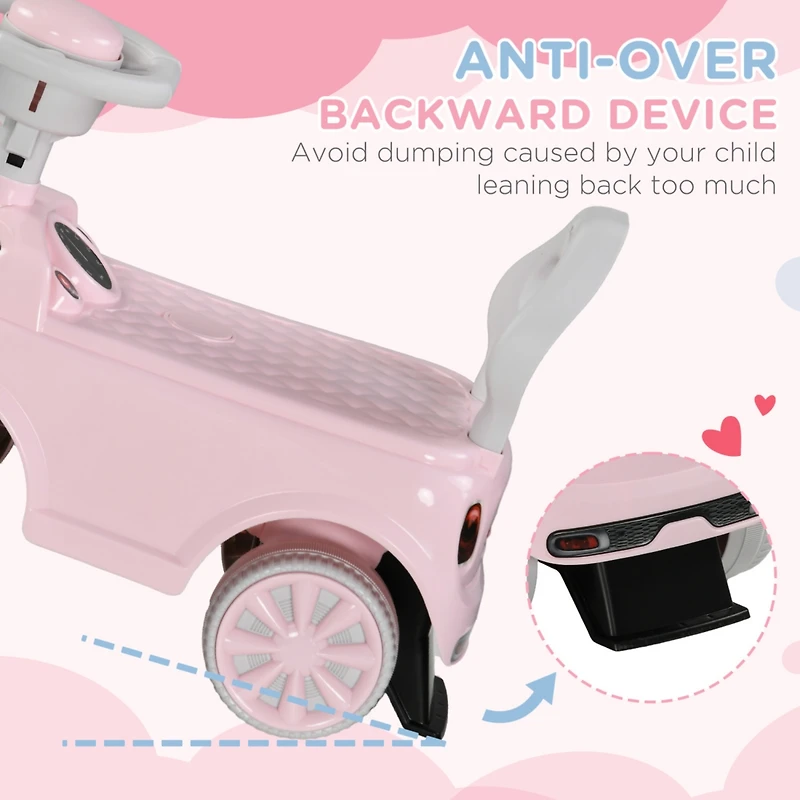 Toddler Ride on Toy, Foot to Floor Sliding Car with Horn, Working Steering Wheel & No Tip Anti-Over-Backwards System for Boys and Girls Ages 18-36 Mon
