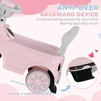 Toddler Ride on Toy, Foot to Floor Sliding Car with Horn, Working Steering Wheel & No Tip Anti-Over-Backwards System for Boys and Girls Ages 18-36 Mon