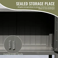 Streamdale Aluminum Outdoor Kitchen Island with Storage