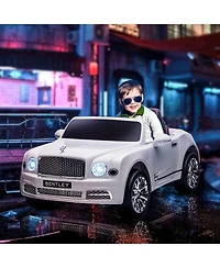 Bentley Mulsanne 12V Ride on Car, Battery Powered Car with Remote Control, Suspension, Startup Sound, Led Lights, MP3, Horn, Music, Forward and Backwa