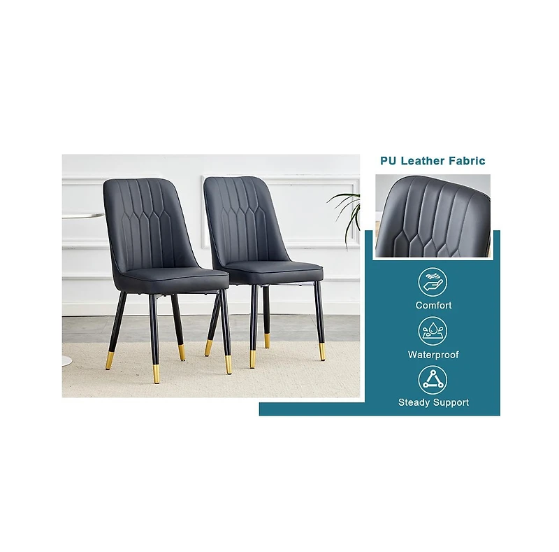 Streamdale Furniture Table and chair set.This modern dining table with Mdf marbled design gives you a luxurious and elegant feel.Paired with multiple