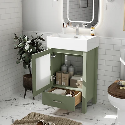 Streamdale Stylish 20" Vanity with Sink and Storage