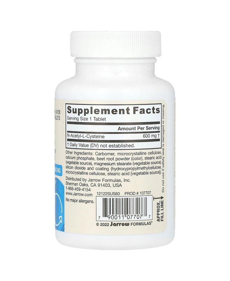 Jarrow Formulas Nutrition N-a-c Sustain 600 mg