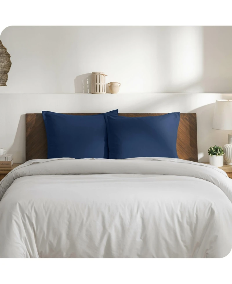 Bare Home Ultra-Soft Double Brushed Pillow Sham Set, Euro