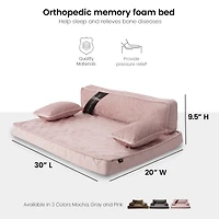 Precious Tails Orthopedic Pet Bed, Stylish Beds for Cats and Dogs, Modern Sofa Couch for Small-Medium Dog
