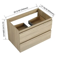 Streamdale 30" Wall-Mounted Bathroom Vanity (Only the Cabinet Body)