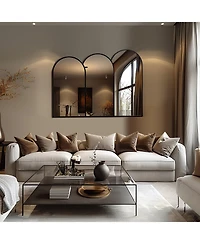 LuxenHome Triple Arch Framed Wall Mirror