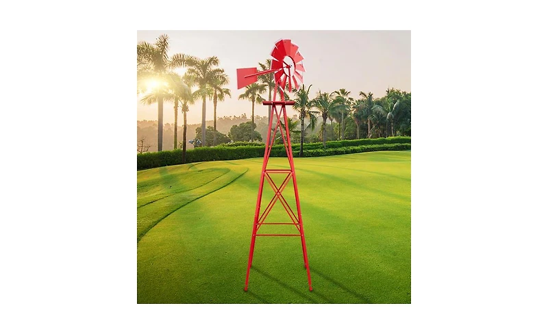 Slickblue 8FT Weather Resistant Yard Garden Windmill Durable Outdoor Decor for Your Landscape