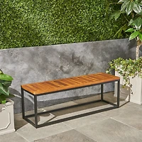Modern Acacia Wood Bench: Chic And Elegant Outdoor Retreat