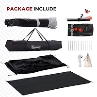 Streamdale Furniture Shower Tent, Pop Up Privacy Shelter for Camping, Dressing Changing Room, Portable Instant Outdoor Shower Tent Enclosure w/ 2 Room