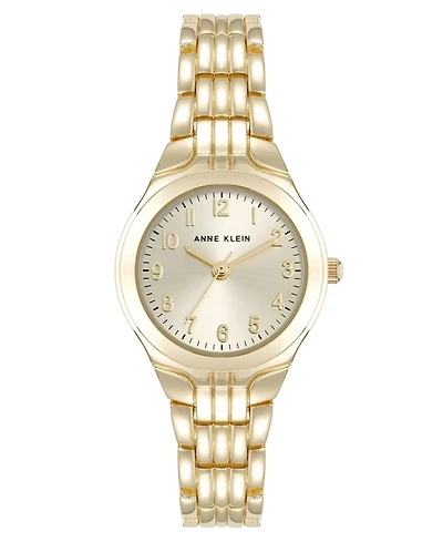 Anne Klein Women's Quartz Casual Gold-Tone Alloy Metal Watch, 28mm